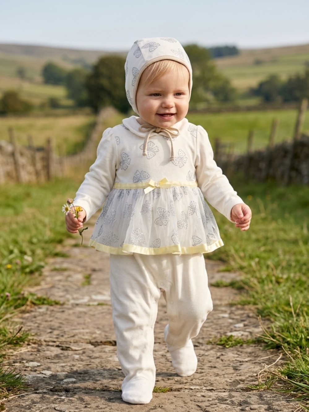 Baby girl starters cute set hat and tutu romper 12m